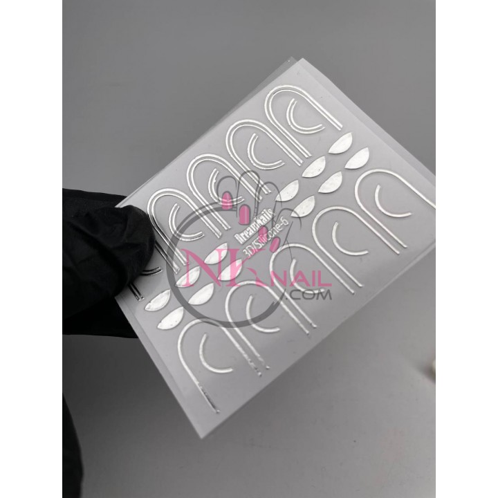 Стикер Dream Nails 3D/Silicone-6 срібло